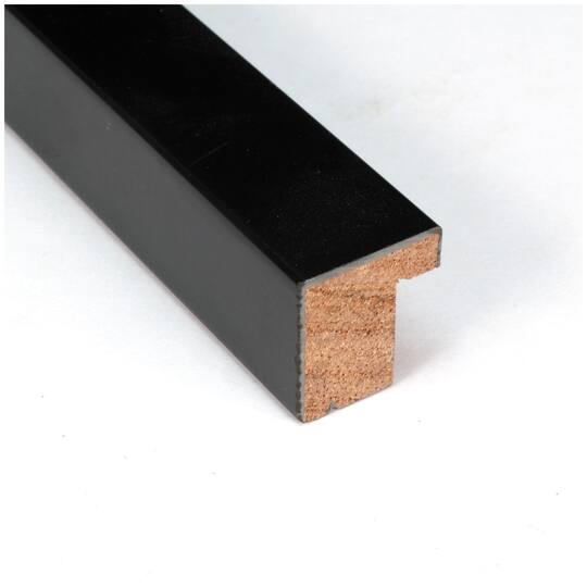 Kate and Laurel Svelte Noir Black Photo Frames with Mat